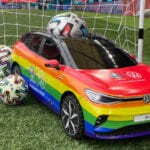 The tiny football car gets Pride paint job for Euro 2020 final